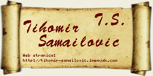 Tihomir Samailović vizit kartica